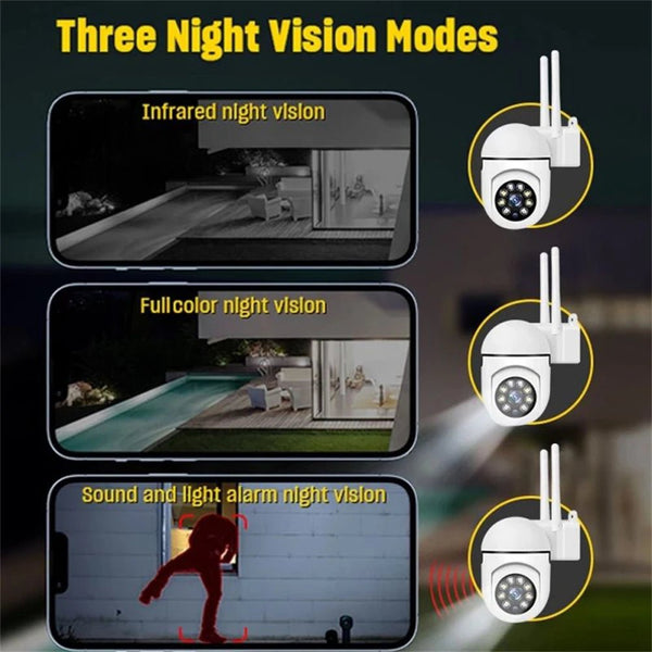 8MP WiFi Surveillance Camera PTZ IP Camera Color Night Vision AI Human Tracking - stepyours.com