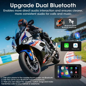 Jansite Motorcycle Screen - Dual Bluetooth Carplay - MT None product image