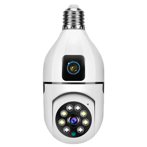 8MP E27 Bulb WiFi Camera - Color Night Vision With 8X Zoom And Dual Lens - stepyours.com