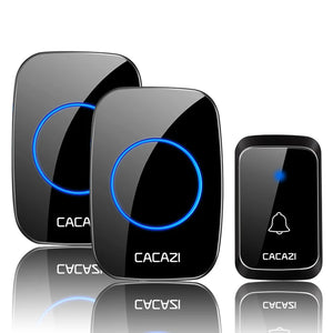 CACAZI A06 DC battery-operated Wireless Waterproof Doorbell 300M Remote 36 chimes Cordless Home Cordless Call Bell by stepyours.com