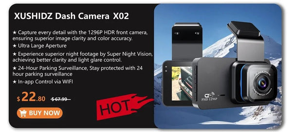 Xushidz 1080p HD Dash Camera With Loop Recording Night Vision Gsensor Parking - stepyours.com