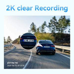 Pictrey M2 2K Dash Cam 330 Degree Rotatable Car DVR Night Vision Voice Control - stepyours.com