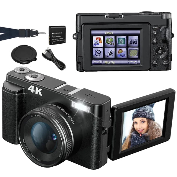 4K Digital Camera For Photography And Video Autofocus 48MP Vlogging Camera - stepyours.com