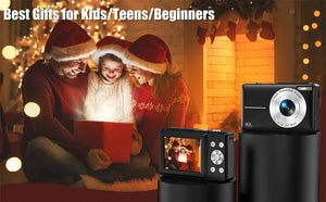 Kids Digital Camera Camcorder 16x Zoom 1080P 44MP for Beginners - stepyours.com