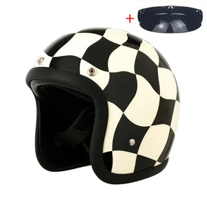 Vintage Open Face Motorcycle Helmet — product view 9