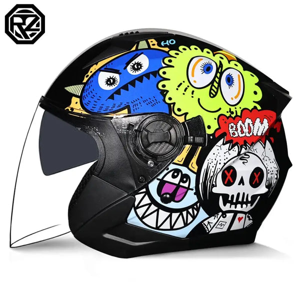 Unisex Open Face Motorcycle Helmet — product view 4