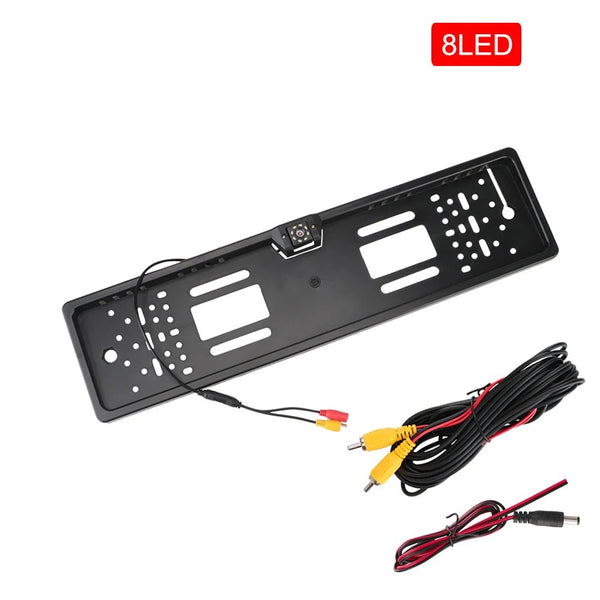 12V Car Rear View Camera 4 And 8 LED License Plate Holder Parking Sensor - stepyours.com
