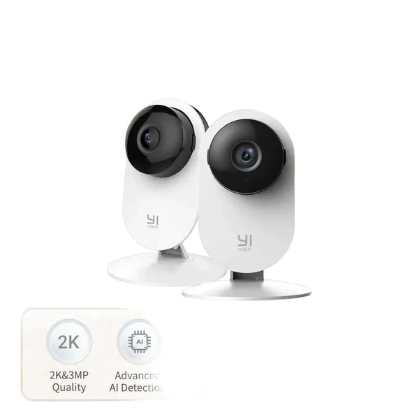 Yi Pro Camera Kit 2K Duo 3MP AI Security Cameras Pet Detection Two Way Audio - stepyours.com