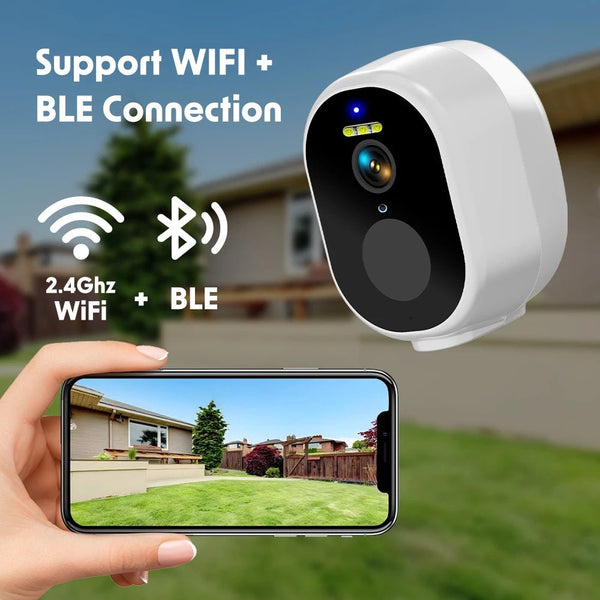 Never Miss A Moment Solar Powered 4MP Battery Spotlight Camera 2K Outdoor Tuya - stepyours.com
