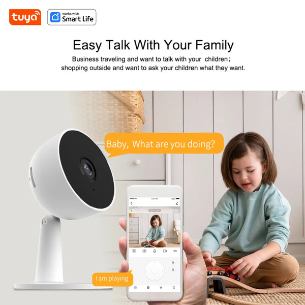 Tuya Smart 3MP Indoor Camera Real Time Alerts 2 Way Audio Human Detection - stepyours.com
