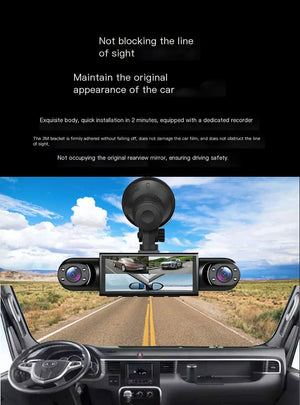 4 Channel Dash Cam 360 Degree Car Video Recorder Night Vision Parking Monitor - stepyours.com