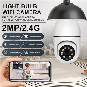 GEMODI 2.4G E27 WiFi Bulb Camera 1080P Night Vision Motion Two Way Audio - stepyours.com