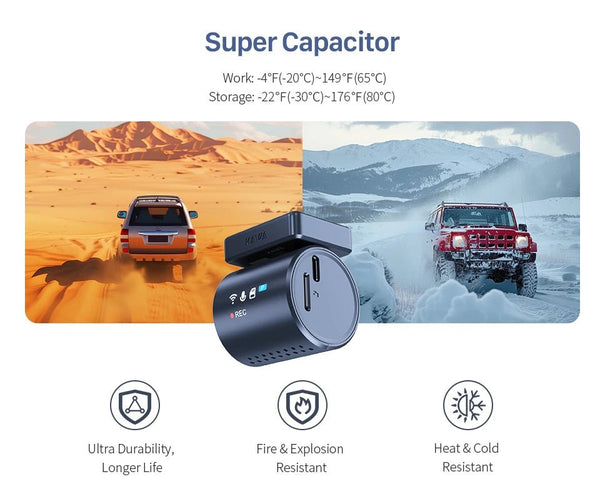 2K Kawa Mini 3 Pro Car Dash Cam With WiFi App Parking Mode And Voice Control - stepyours.com