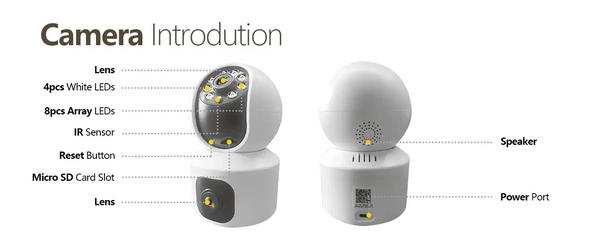 Tuya 8MP Dual Lens WiFi IP Camera - Color Night Vision With Auto Tracking - stepyours.com