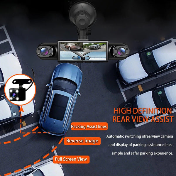 4 Channel Dash Cam 360 Degree Car Video Recorder Night Vision Parking Monitor - stepyours.com