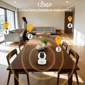 BoyKeep 3MP Indoor WiFi Baby Monitor - Auto Tracking For 24 7 Surveillance Hooks - stepyours.com