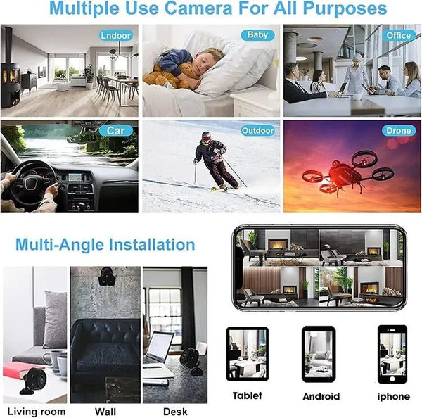 A9 Mini Camera - WiFi Wireless Security For Remote Home Monitoring Hooks - stepyours.com