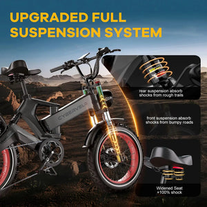 Cybervelo Fat Tire Foldable Ebike — product view 7