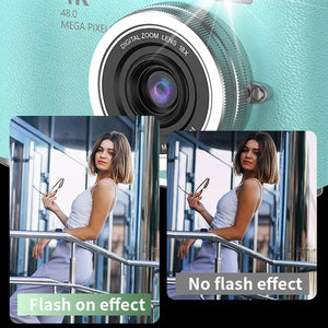 Amorus 1080P Selfie Camera With 180 Degree Flip Screen Beauty Filters 48MP - stepyours.com