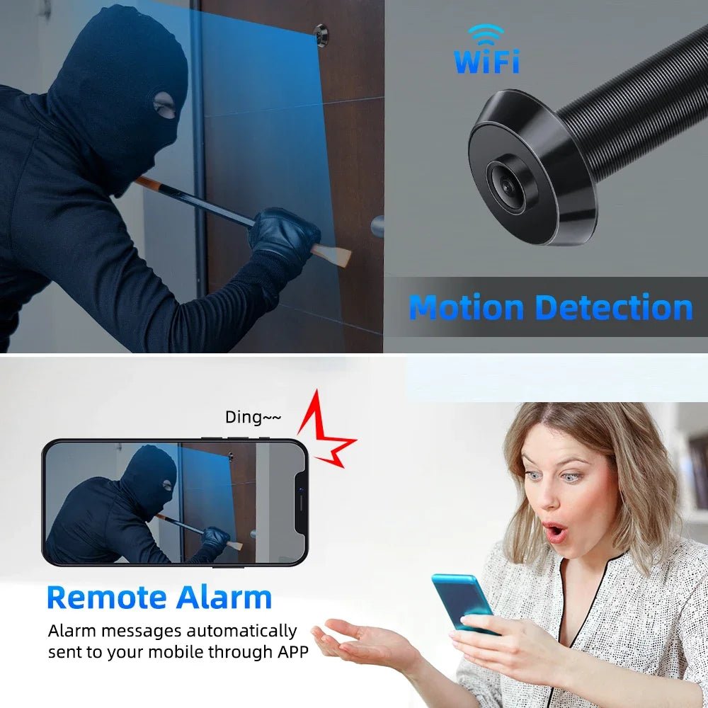 Awapow Tuya Smart WiFi Doorbell Peephole 1080P Night Vision - stepyours.com