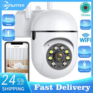 Smart 4MP Wireless Outdoor PTZ Camera With AI Auto Tracking Night Vision - stepyours.com