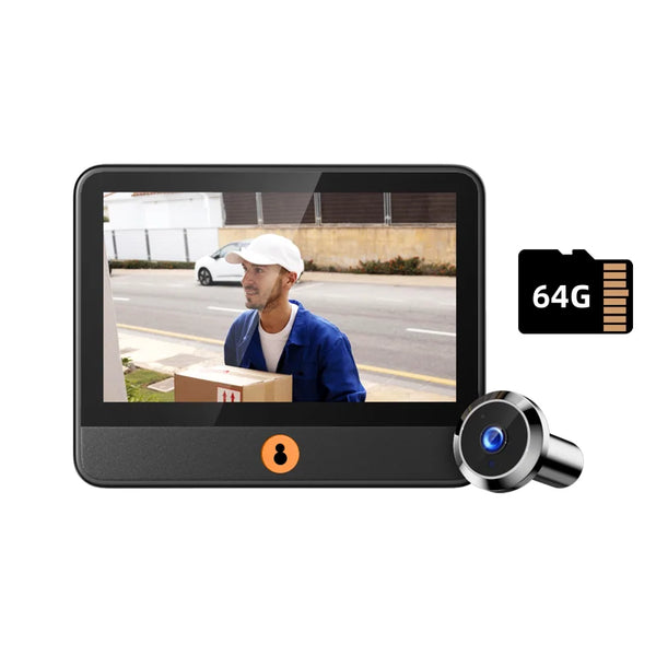 Danmini 4.3'' Visual Doorbell Peephole 1080P Camera App Remote Control Digital Cat Eye Night Vision Outdoor Monitor Door Viewer by stepyours.com