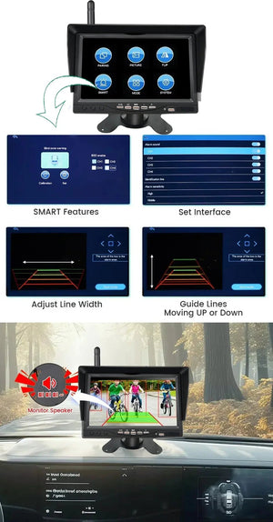 Wireless Backup Camera Kit 7 Inch AHD 1080P Monitor For Truck RV - stepyours.com