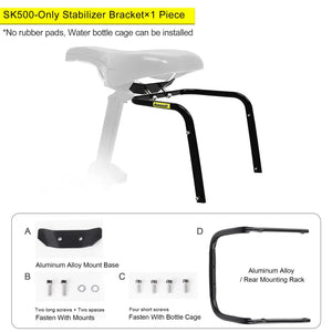 Rhinowalk Bike Saddle Stabilizer Bracket Rear Seat Mounting Bracket Bicycle Luggage Rack Holder Support Shelf Frames Accessories