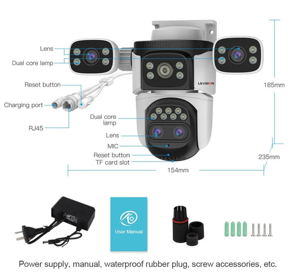 LS Vision LS - WL320 - 10X Outdoor PTZ Camera With Auto Tracking AI Pro - stepyours.com