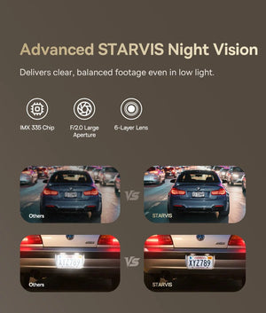 Baseus VD1 Pro 4K Dash Cam With Sony Sensor ADAS GPS WiFi6 STARVIS Night Vision - stepyours.com
