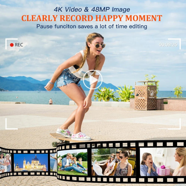 MELCAM DC202 4K Vlogging Camera With Auto Focus And Anti Shake 48MP - stepyours.com