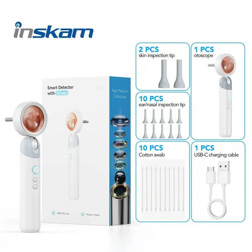 Smart Ear Camera Endoscope 90 Degree Rotatable Head With 1080P HD View 12 Heads - stepyours.com