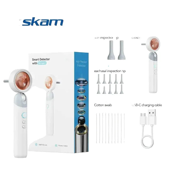 Smart Ear Camera Endoscope 90 Degree Rotatable Head With 1080P HD View 12 Heads - stepyours.com
