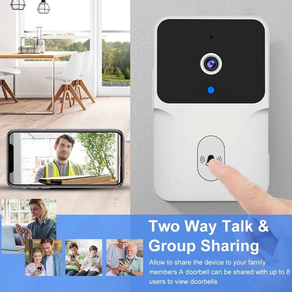 Tuya WiFi Video Doorbell Rechargeable Battery Two Way Audio - stepyours.com