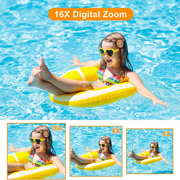 HD 1080P Kids Beginner Camera LCD 16X Zoom Compact Rechargeable - stepyours.com