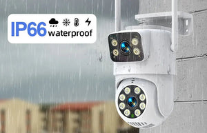 ANSVICAM Tuya Outdoor 4K IP Camera Dual Lens PTZ Auto Tracking Wireless - stepyours.com