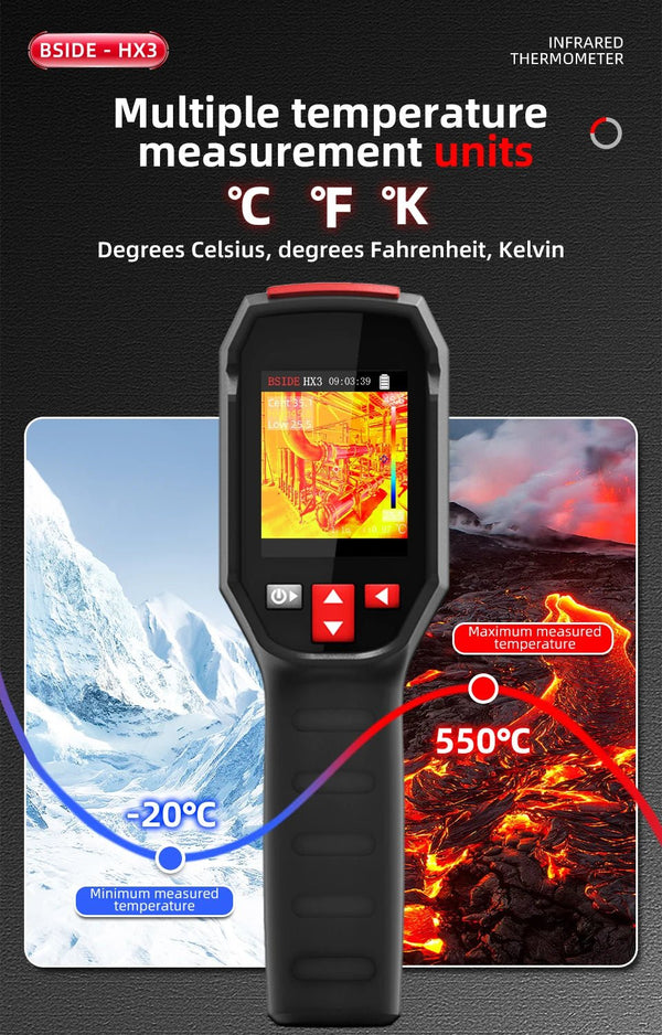BSIDE HX3 Handheld Thermal Imaging Camera - For PCB, Pipes And Fire Safety - stepyours.com