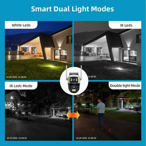 8MP 4G Dual Lens Outdoor Surveillance Camera - With PTZ And Dual Screen - stepyours.com
