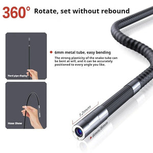 3.9mm HD Two Way Rotary Endoscope Camera 360 1080P 5.0 Inch IPS Screen Hooks - stepyours.com