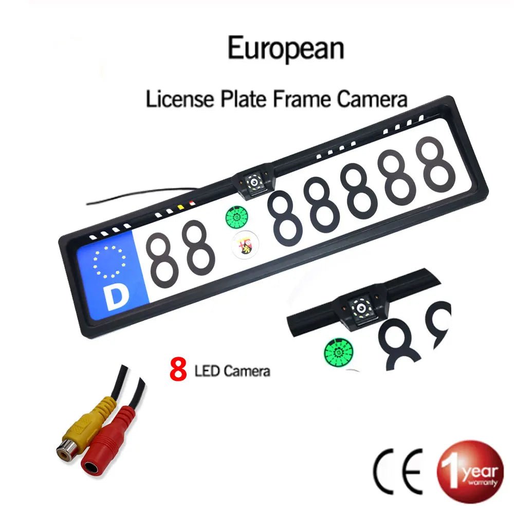 Car Rear View Camera EU License Plate Frame Waterproof Night Vision LED 4 8 - stepyours.com