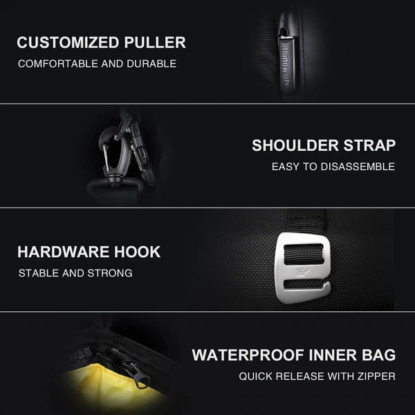 Rhinowalk Motorcycle Back Seat Bag 10/20/30L Waterproof Multifunctional Saddle Side Luggage Bag Cycling Backpack Universal