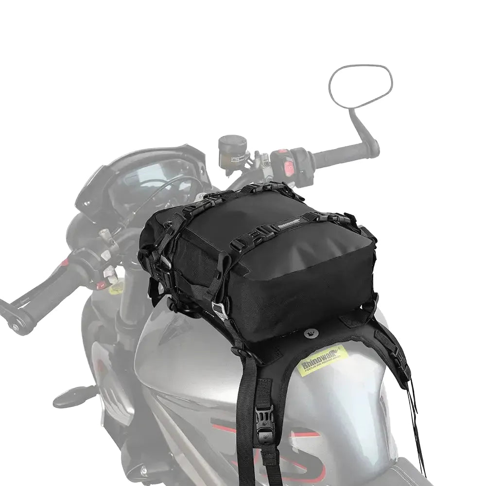 Rhinowalk Motorcycle Tank Bag Set With Base Universal 10L Internal Waterproof Outdoor Riding Pack Travel Shoulder Bags Saddle