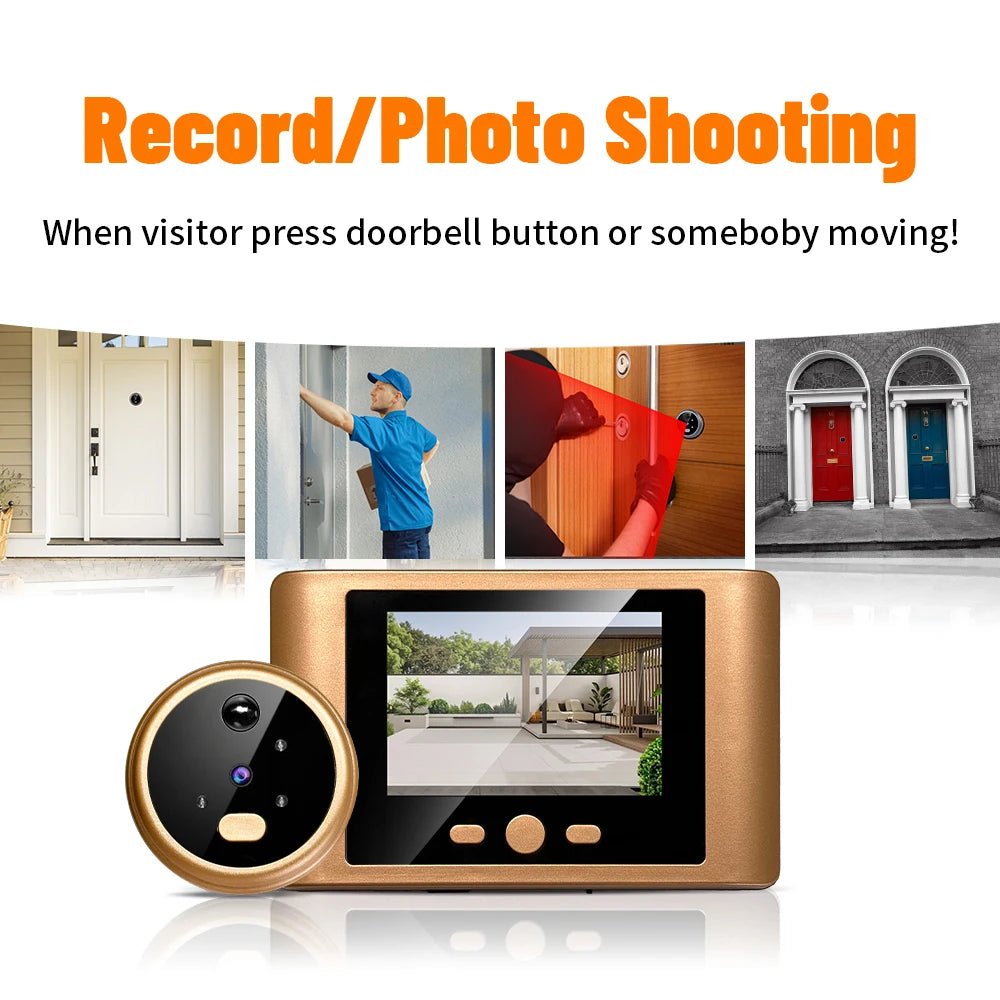 2.8 Inch LCD Peephole Door Camera With IR Night Vision - stepyours.com