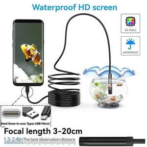 OllyMurs Type - C Android Endoscope IP67 Camera - 5.5 To 8mm 6 LED Borescope - stepyours.com