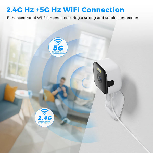 BESDER 5MP Mini Cube Camera - AI Human Detection and Two - Way Audio - stepyours.com