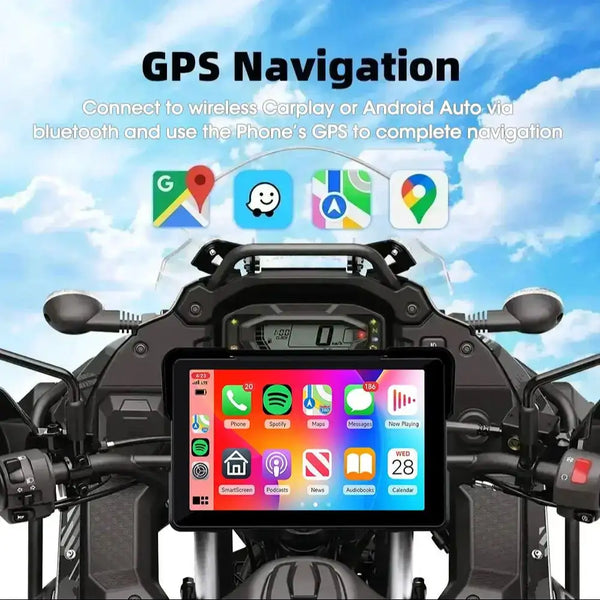 Jansite Moto Screen - Wireless CarPlay Waterproof - 7 inch Carplay None product image