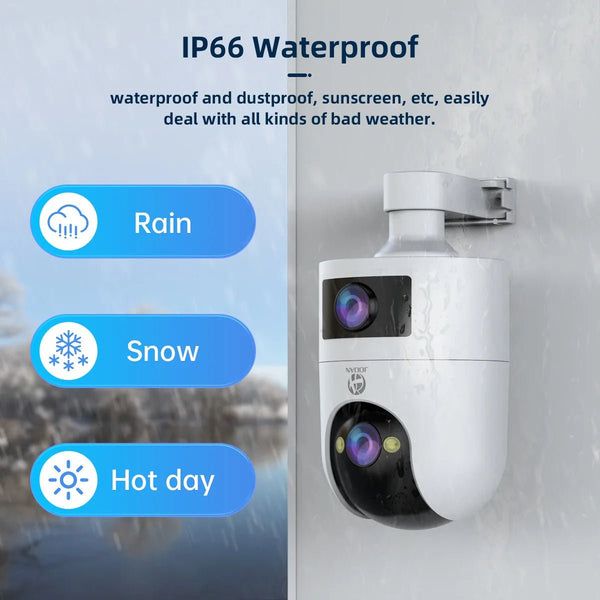 4K PTZ Outdoor IP Camera Dual Lens Auto Tracking Color Night Vision 5G WiFi - stepyours.com
