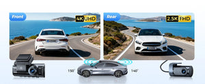 AZDOME M550 Pro Dash Cam IR Night Vision 4K Plus 2.5K 5.8Ghz WiFi GPS Screen - stepyours.com