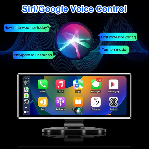 11.26 Inch 4K Dual Lens Dash Cam With Wireless CarPlay Android Auto GPS WiFi - stepyours.com