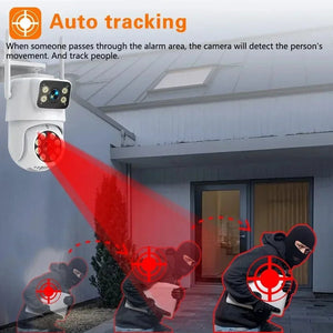 ANSVICAM Tuya Outdoor 4K IP Camera Dual Lens PTZ Auto Tracking Wireless - stepyours.com
